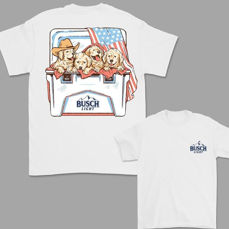 Busch Light Dog Shirt, 4th Of July T-Shirt, Independence Day, Perfect Beer And Dog T-shirt For Women, For Men
