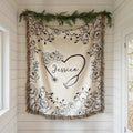 Custom Floral Nurse Woven Blanket, Gift for Nurse