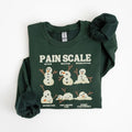 Funny Pain Scale Shirt, Christmas Nurse Sweatshirt, Medical Holiday Sweatshirt, Xmas Gift for Nurse, Healthcare Worker Pain Assessment