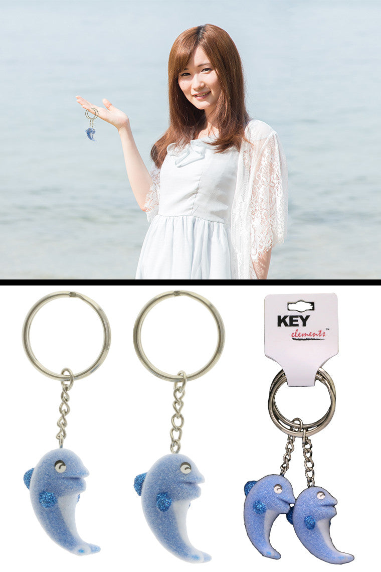 Blue Dolphin Shaped Double Key Chain KEKC4627