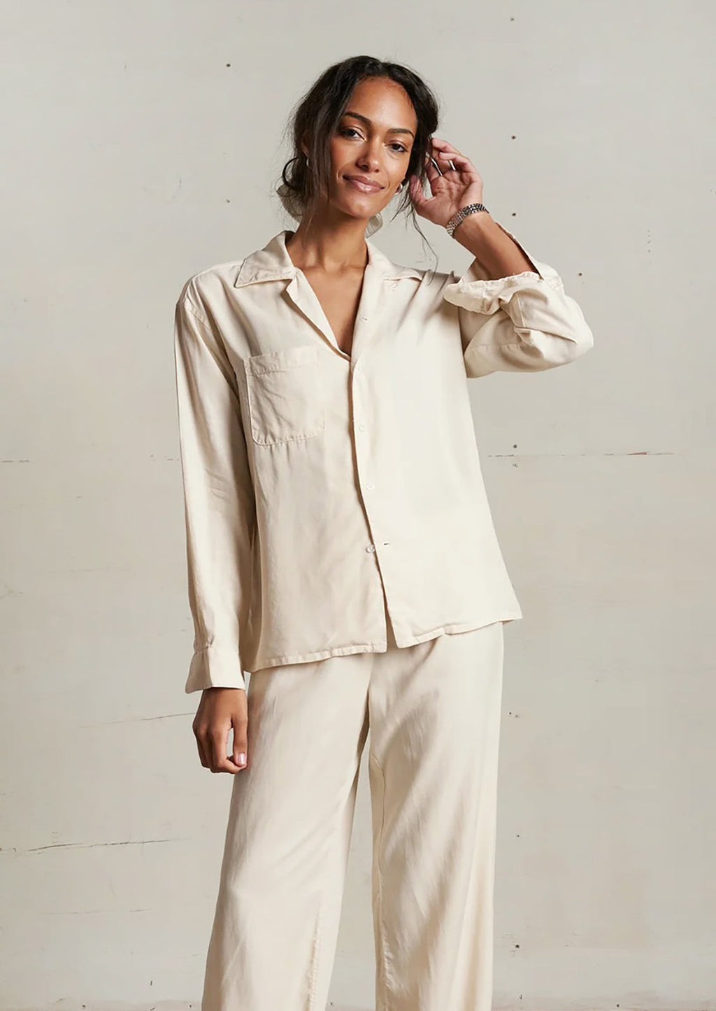 Melody Collared Tencel Shirt