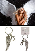 Silver Tone Angel Wing Key Chain KEKC4743