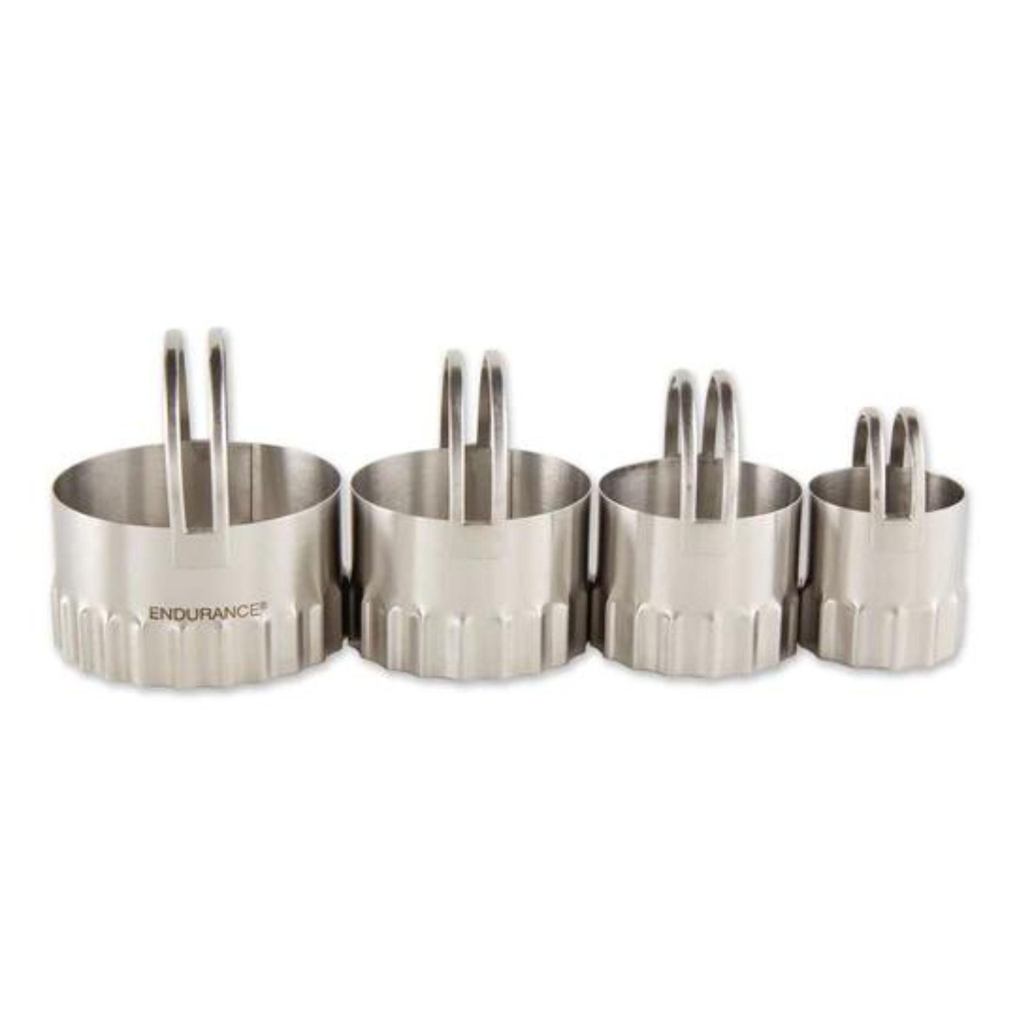 Biscuit Cutters - Rd Rippled, Set of 4