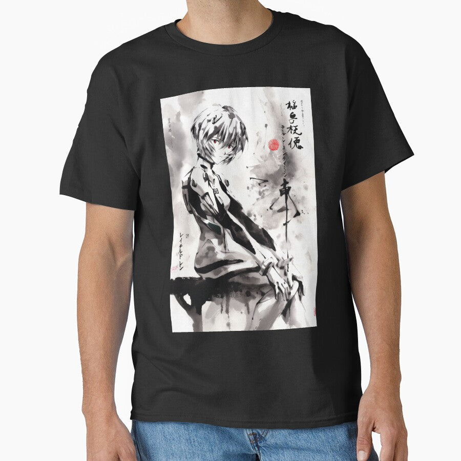 Rei Sumi-e by AnimeArsenalPrints Unisex T-shirt, Sweatshirt, Hoodie, Long Sleeve Tee
