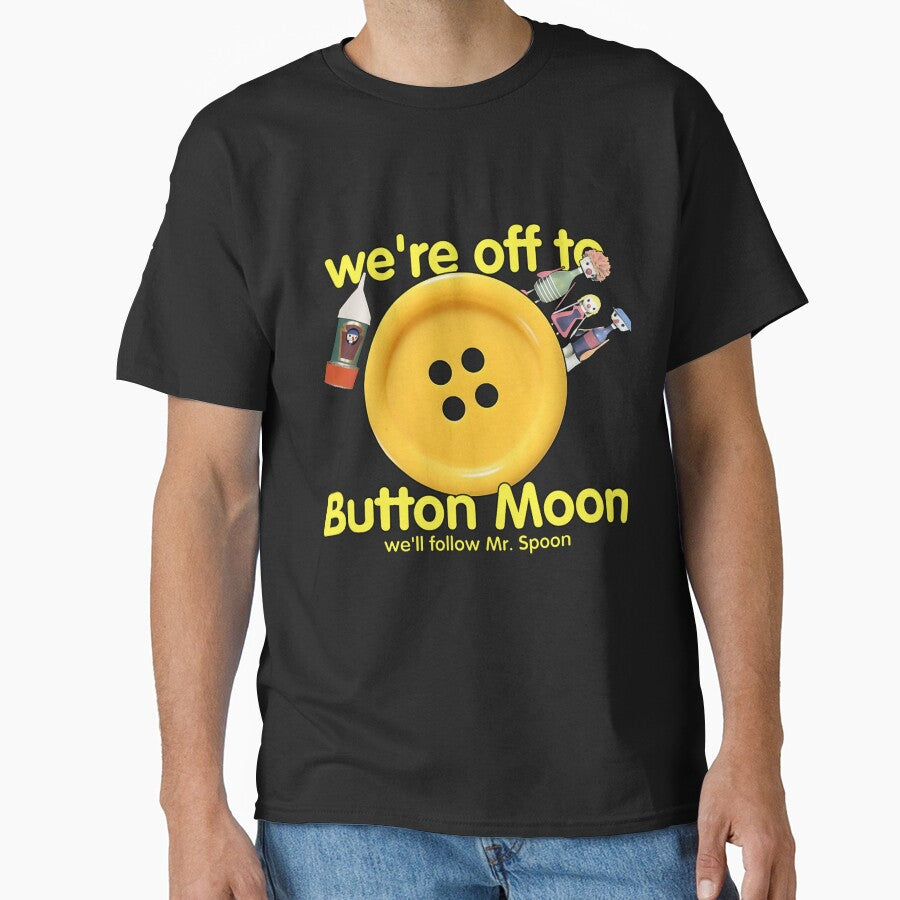 We'Re Off To Button Moon Retro Tv Nostalgia by ArnethiaHoward8 Unisex T-shirt, Sweatshirt, Hoodie, Long Sleeve Tee