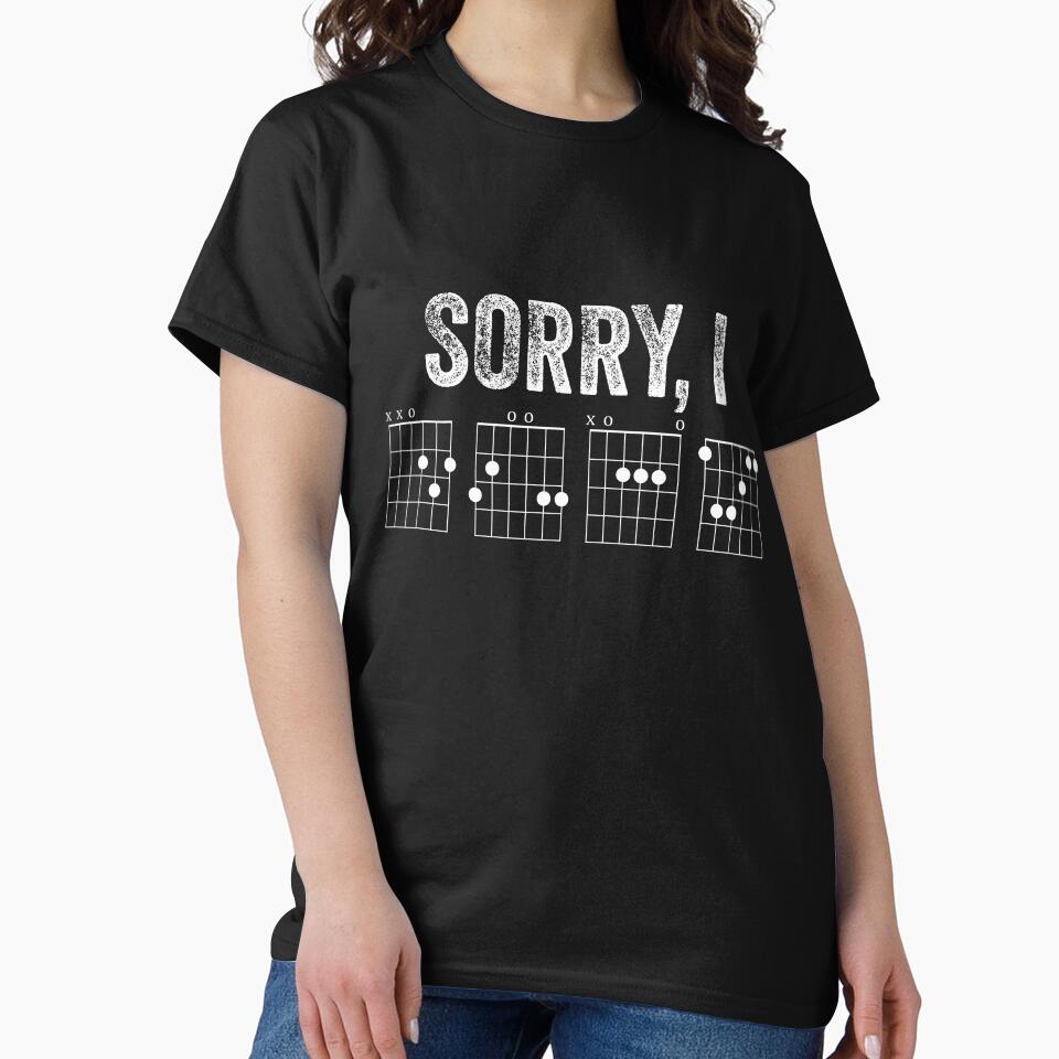 Sorry IDGAF Message Guitar Chords Guitarist vintage by VitoshkinaShop Unisex T-shirt, Sweatshirt, Hoodie, Long Sleeve Tee