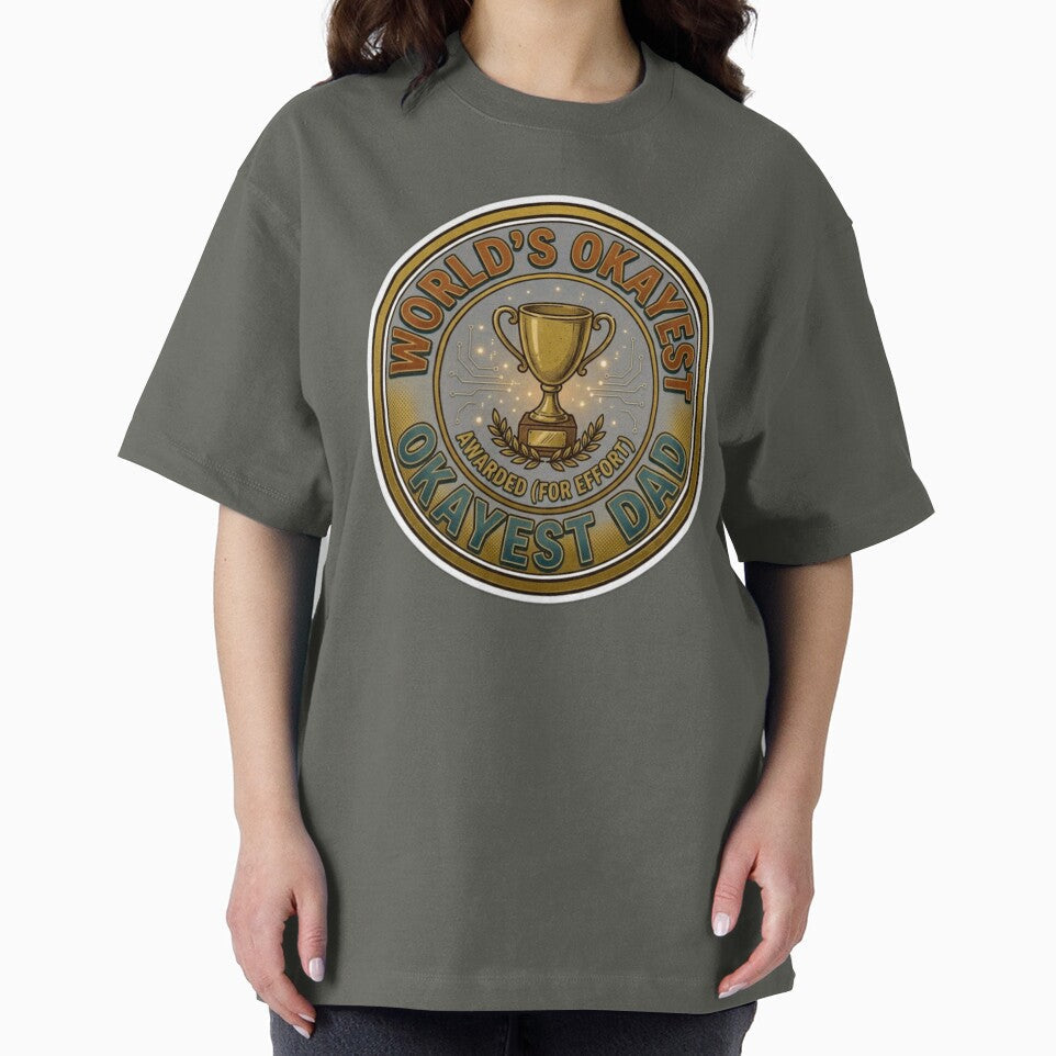 World’s Okayest Dad Optimized Title (copy-paste): Worlds Okayest Dad T-Shirt | Funny Dad Joke | Fathers Day Gift by Clintora