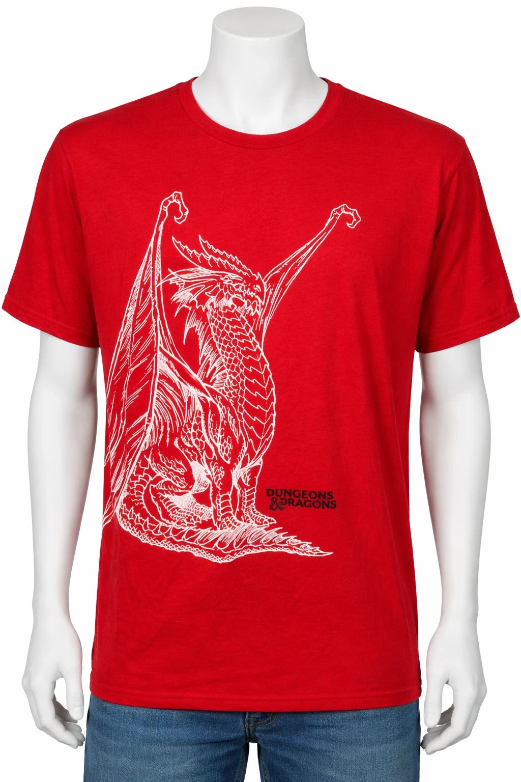Dungeons & Dragons Red Dragon Graphic Tee Loot Gaming 100% Cotton Large Unisex T-shirt, Sweatshirt, Hoodie, Long Sleeve Tee