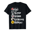 Retro Eat Sleep Anime Gaming Repeat Kawaii Anime Manga Gamer T-Shirt Unisex T-shirt, Sweatshirt, Hoodie, Long Sleeve Tee