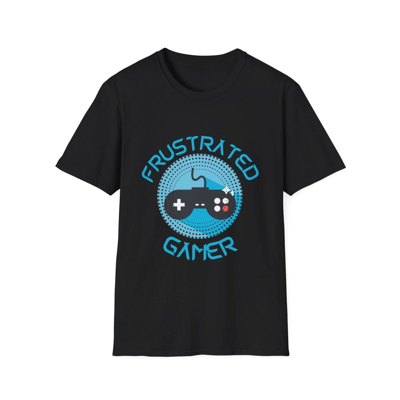 Frustrated Gamer Unisex Softstyle T-Shirt, play, station, gaming, video games Unisex T-shirt, Sweatshirt, Hoodie, Long Sleeve Tee